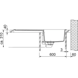 Granitno pomivalno korito Franke BFG 611