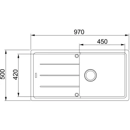 Granitno pomivalno korito Franke BFG 611