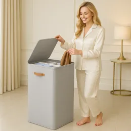 Košara za perilo MYSTIC 170 l / Siva