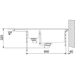 Granitno pomivalno korito Franke BFG 651-78