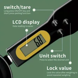 Kuhinjska zajemalka z LCD-zaslončkom in tehtnico ELECTRA / Mat črna