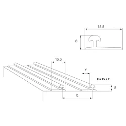 Zgornje–spodnje vodilo FAST / aluminij