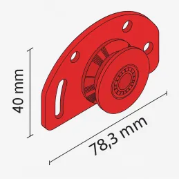 Spodnje kolesce FAST 50 kg