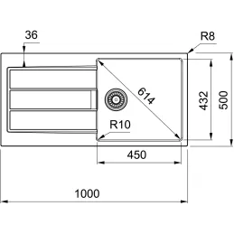 Tektoritno pomivalno korito Franke S2D 611-100
