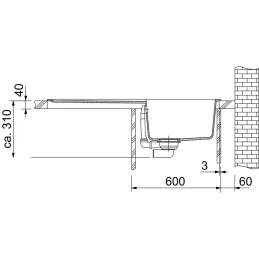 Tectonitno pomivalno korito Franke OID 611