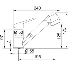 Komplet G117 keramično pomivalno korito Franke BSG 611-62 + FC 9541 / sivi kamen