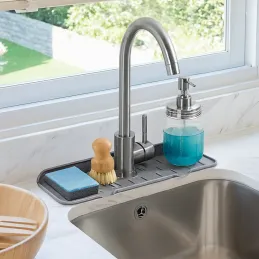 Silikonski odcejalnik pod pipo FAUCET / Siva
