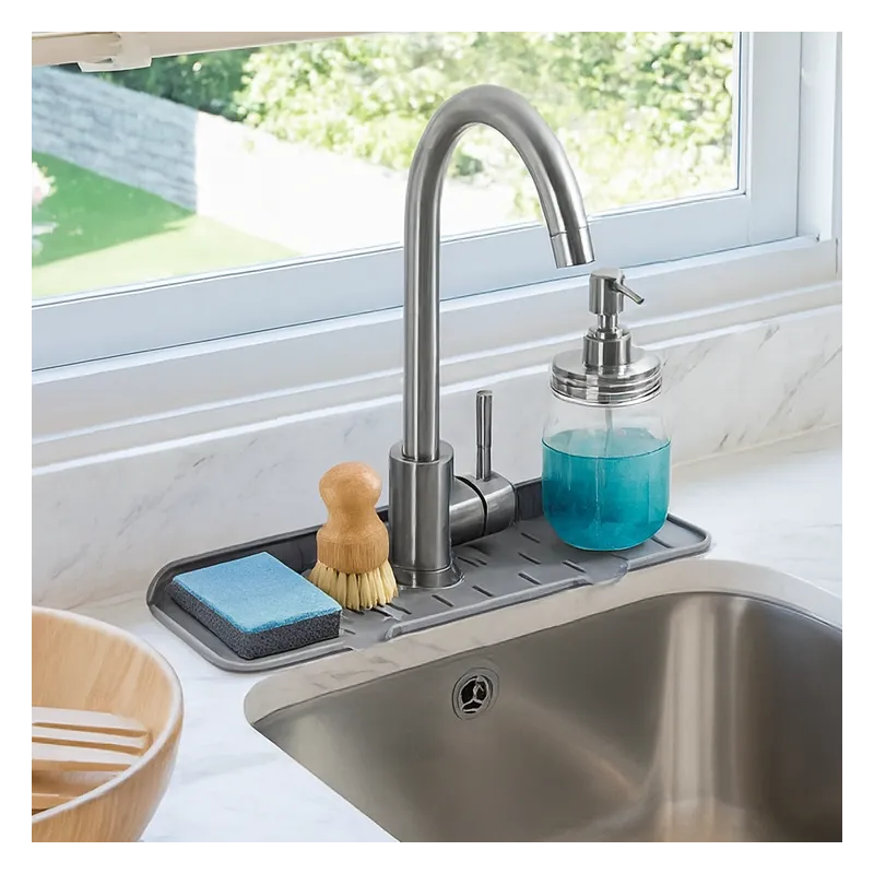 Silikonski odcejalnik pod pipo FAUCET / Siva