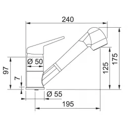 Komplet G55 Franke keramično pomivalno korito BFG 611-62 + armatura FC 9547 / Pršilka / Onyx