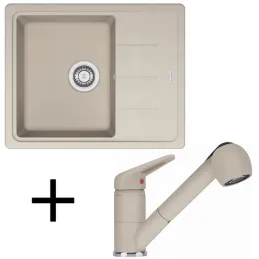 Komplet G55 Franke keramično pomivalno korito BFG 611-62 + pipa FC 9547 / pršilo / Sahara