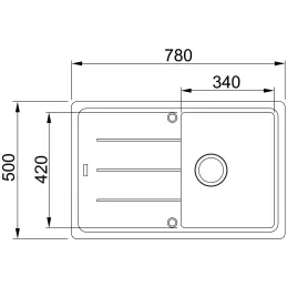Komplet G57 granitno pomivalno korito Franke BFG 611-78 + kuhinjska armatura FC 9547/ razpršilo / Onyx