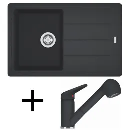 Komplet G57 granitno pomivalno korito Franke BFG 611-78 + kuhinjska armatura FC 9547/ razpršilo / Onyx