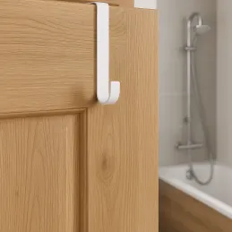 Obešalnik za vrata in radiator MARKER / Bela matirana