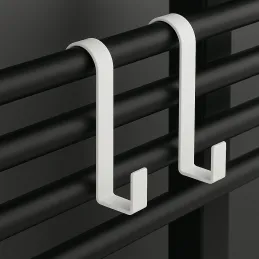 Obešalnik za vrata in radiator MARKER / Bela matirana