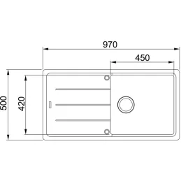 Komplet G138 Keramično pomivalno korito Franke BFG 611 + armatura FC 9547 / pršilna ročka / kašmir