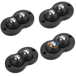 Set 4 samolepilnih drsnikov za pohištvo z ležajem ROLLER DUO / Črna