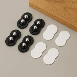 Set 4 samolepilnih drsnikov za pohištvo z ležajem ROLLER DUO / Črna