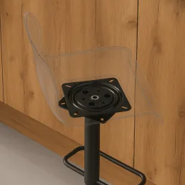 Vrtljivi sistem pod stol ali televizor 150 x 150 mm / Črn