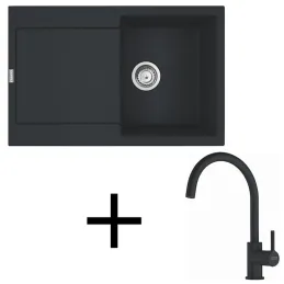 Komplet G276 Keramično pomivalno korito Franke MRG 611 + armatura FS 6018 / mat črna