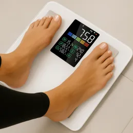 Pametna tehtnica z aplikacijo FEEL FIT / Bela