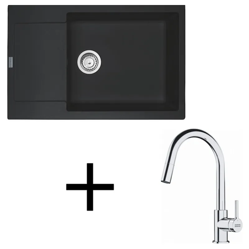 Komplet G260 keramično pomivalno korito Franke MRG 611-78 BB + armatura FS 3229 / Onyx