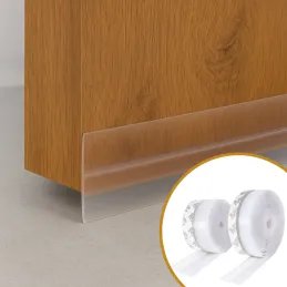 Komplet 2 prozornih silikonskih tesnil za pod vrata, 1800 mm