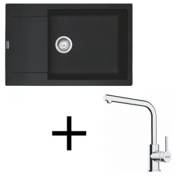 Komplet G277 Keramično pomivalno korito Franke MRG 611-78 BB + armatura FS 3230 / Mat črna