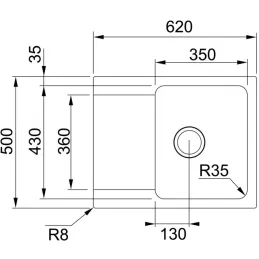 Komplet T94 Tectonitno pomivalno korito Franke OID 611-62 + armatura FP 9000 / Črna