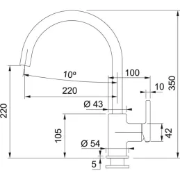 Komplet T123 tektonitno pomivalno korito Franke S2D 611-78 + pipa FC 6018 / črna