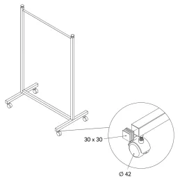 Garderobno stojalo STAND / Mat črna