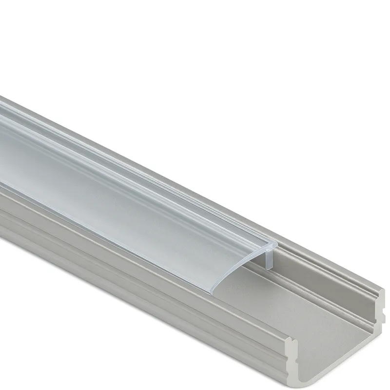 Aluminijasti profil MAXX za LED-osvetlitev s prozornim pokrovom / aluminij