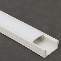 Aluminijast profil MAXX za LED-osvetlitev z mlečnim pokrovom / mat bela