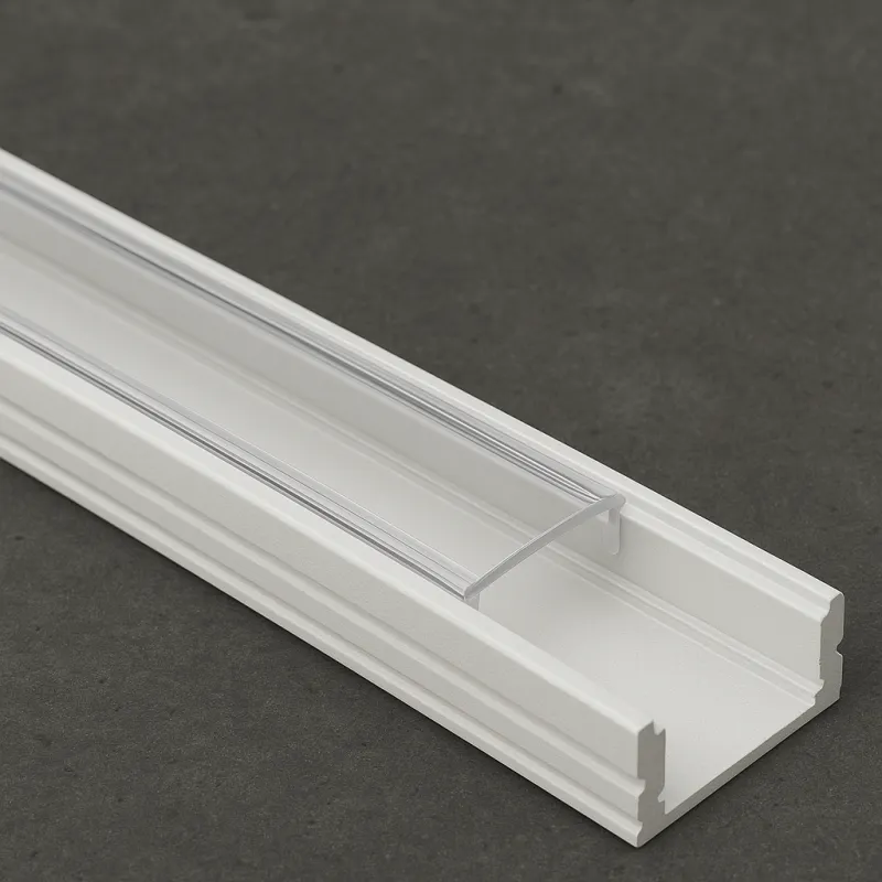Aluminijasti profil MAXX za LED-osvetlitev s prozornim pokrovom / Mat bela