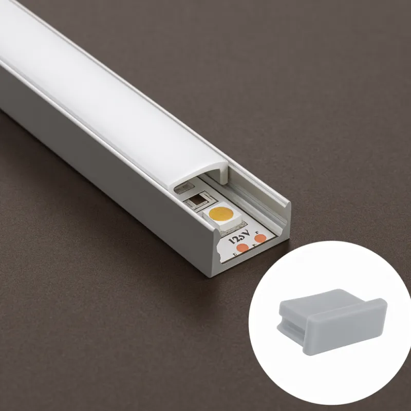 Končni pokrovček za LED-profil ANIMA LL-01/02 – brez odprtine