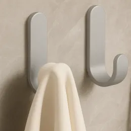 Samolepilni plastični obešalnik SIX / Siva