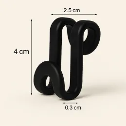 Komplet 10 dodatnih obešalnikov YES / Črna
