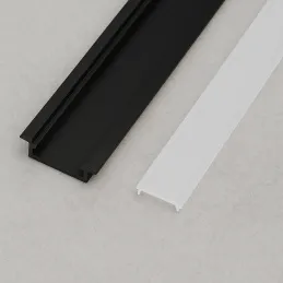 Aluminijasti profil ANIMA LL-03 za LED-osvetlitev s pokrovčkom / mat črna