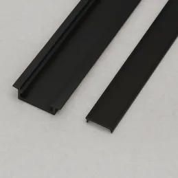 Aluminijasti profil ANIMA LL-03 za LED-osvetlitev s pokrovčkom / mat črna