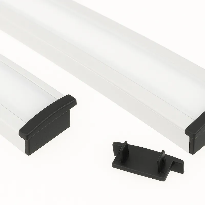 Zaključek za LED-profil ANIMA LL-03 – brez luknje / črn