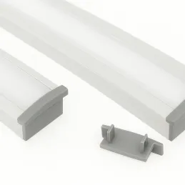 Zaključek za LED-profil ANIMA LL-03 – brez luknje / Siva
