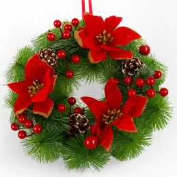 Adventni venec 300 CHRISTMAS / Rdeča