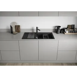 Pomivalno korito iz kamnine Blanco ADIRA XL 6 S z ekscentrom / Bela