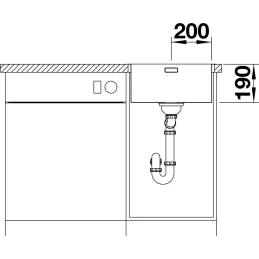 Pomivalno korito iz nerjavečega jekla Blanco SOLIS 340/180-IF/A / PushControl