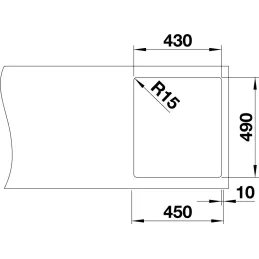 Pomivalno korito iz nerjavečega jekla Blanco SOLIS 340/180-IF/A / PushControl