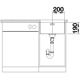 Pomivalno korito iz nerjavnega jekla Blanco ETAGON 500-IF/A / z drsnimi vodili