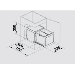 Izvlečni koš za odpadke BLANCO BOTTON Pro 45/2 Manual