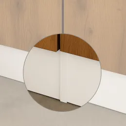 Linearni spoj za plastični kuhinjski podnožni profil / Bela