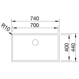 Pomivalno korito iz nerjavnega jekla Blanco ETAGON 500-IF/A / z drsnimi vodili