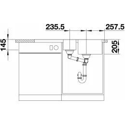 Pomivalno korito Blanco LEMIS 45 S-IF iz nerjavnega jekla