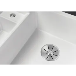 Pomivalno korito iz keramike Blanco COLLECTIS 6 S z ekscentrom / Bela